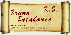 Kruna Šutaković vizit kartica